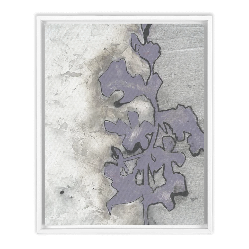 Lavendar Floral Silhouette I