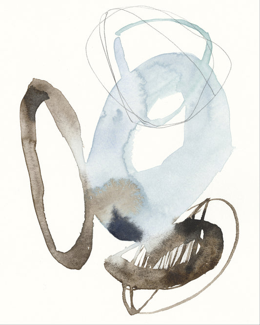 Blue & Umber Rounds II Original Art